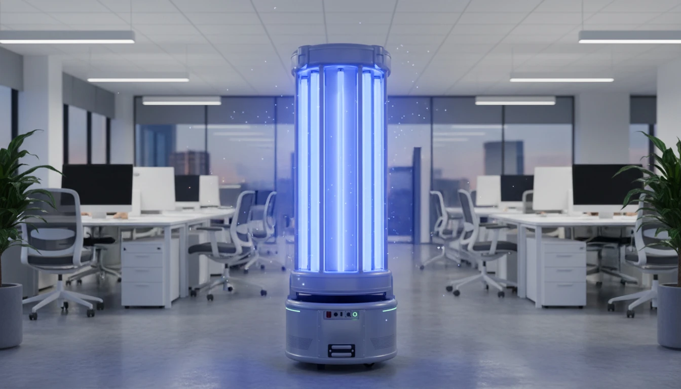 UV-C Sterilizasyon Robotu Ofisler ve Çalışma Alanlarında